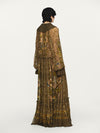 INTO THE EAST 25 Autumn/Winter Lotus Collar Silk Print Ribbon Dress ITE-E1DGAW016GR21DS-LV Green